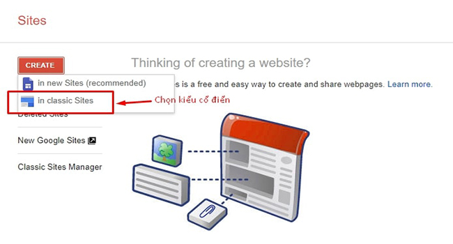 Tạo web kiểu cổ điển